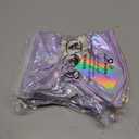 3 x Hiroyuki Iridescent Makeup Bag, 14 inches Cosmetic Bag, Large Capacity Travel Pouch (Hair, purple)