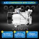 Car A/C Compressor Fit for Nissan Sentra 1.8L 2013-2019 Automotive Replacement AC Compressor 92600-3SH0A, 92600-3SH1A, 92600-3SH1B, 92600-3SH1C A/C Compressor for Car CO 29072C