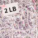 woric 2 LB Crinkle Cut Paper Shred Filler, Iridescent White Crinkle Paper Shred Baskets Filler Shredded Paper for Gift Box Filling Mother's Day Baby Shower Birthday Wedding