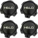 4PS Wheel Center Cap Matte Black for Helo 1079L140HE1SB Hub Cap 6 Lug S057L140