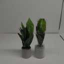 2pcs Fake Plants 16" Faux Plants Artificial Tropical Plants Indoor for Home Office Desk Kitchen Bathroom Table Shelf Decor