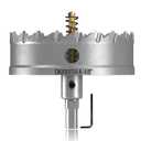 TCT Hole Saw Set, 4-1/8"(105mm) Heavy Duty Tungsten Carbide Tipped Hole Cutters for Stainless Steel Mild Steel Copper Iron Brass Plastic and More, with Titanium-Plated Pilot Drill Bits.