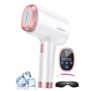 Laser Hair Removal for Women & Men, 45F Ice-Cooling Contact, Safe & Virtually Painless Alternative to Salon IPL Hair Removal Device, Long-Lasting Hair Removal from Home