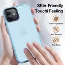 3 x for iPhone 12 Phone Case, Shockproof for iPhone 12 Pro Case, Military Grade Drop Protection, Protective Hard Back Slim Translucent Case, Sierra Blue