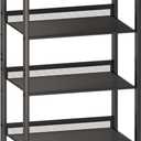 Narrow 4-Tier Shoe Rack, Slim Space-Saving Shelf with Decorative Wood Top & Steel Mesh, Entryway/Closet/Dorm Organizer, 16.5x11.8x27.9 Inches