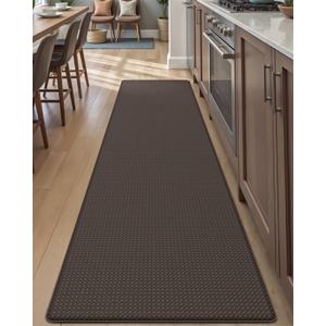 DEXI Kitchen Floor Mats Cushioned Anti Fatigue, 23x59, Large Wide Standing Runner Rug Waterproof, Comfort Memory Foam Padded for Front Sink Laundry, Brown