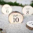 Wooden Table Numbers, 1-10 Wedding Table Numbers, Table Numbers 1-10 Perfect for Centerpiece, Wedding Reception, Decoration, Party, Anniversary