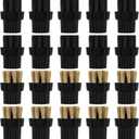 Honeydak 20 Pcs M8 Steam Cleaner Brush Head Steamer Replacement Attachments for Hard Surface 10 Pack Nylon and 10 Pack Brass Brush Head Bulk Steam Cleaner Accessories Mop Parts