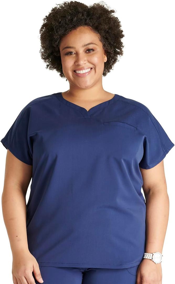 Cherokee V-Neck Women's Scrub Top with Dolman Sleeves & High-Low Shirttail Hem for Comfort - CK836A, 3XL