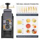 Safe Mandoline Slicer for Kitchen, Adjustable Thickness 0.1-8 mm, Professional Vegetable Slicer, Potato Slicer, Food Chopper French Fry Cutte, Mandolin, Slicer Vegetable Cutter (just Slice, White)