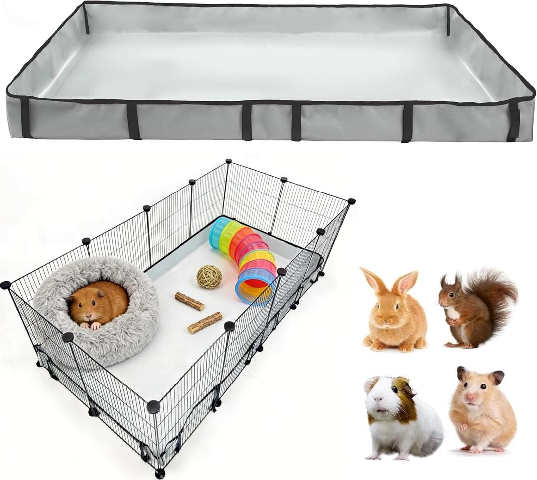 DZWLKJ Guinea Pig Cage Liner Tarp Bottom Waterproof and Washable Base Also for Rabbits, Bunny, Chinchesillas, Hedgehog, Ferrets and Other Small Animals(24x48 inches)