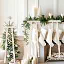 Chuangdi 10 Pcs Beige Velvet Bows for Staircase 8 x 24 Inches Double Faced Velvet Beige Long Bow for Christmas Ornaments Wrapped Gift for Xmas Wreath Garland Staircase Banister Decoration