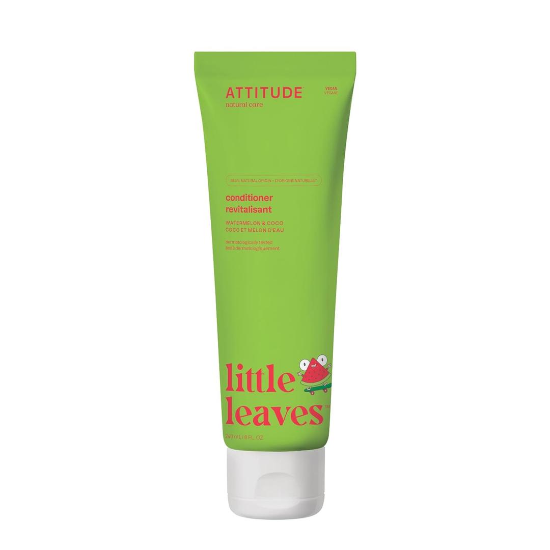 ATTITUDE Natural Conditioner for Kids, Hypoallergenic, Vegan, Plant- and Mineral-Based, Vegan and Cruelty-free, Watermelon & Coco, 8 Fl Oz (8 Ounce (Pack of 1))