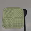 Licking Mat for Dogs & Cats with Suction Cups, 1 Pack Square Dog Slow Feeder Lick Pat for Anxiety Relief & Boredom, Dog Toys to Keep Them Busy, Pets Grooming Bathing Training Mat (Green)