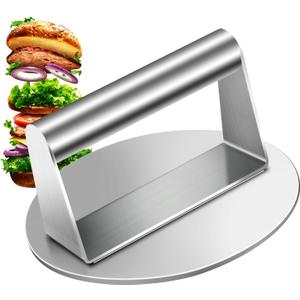 Smash Burger Press, 5.9 inch Round Hamburger Press, Upgrade Burger Press with Premium Stainless Steel Burger Smasher for Griddle Cooking