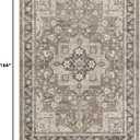 Vintage Living Room Area Rug 10x12 - Large Soft Washable Oriental Traditional Distressed Farmhouse Rugs for Bedroom - Indoor Floor Accent Carpet for Home Office House Decor - Brown