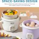 AROMA CoreCoat Rice Cooker with Pop-Up Food Steaming Basket (4 Cups Cooked, 2 Cups Uncooked, 1 Qt)