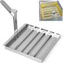 Commercial TK45 Deep Fryer Filter, 13.5" x 13.5" 304 Stainless Steel Filter Screen with Thermometer, Extend Oil Life by 40%, 550 Micron Skimmer Fryer Strainer for Kitchens & Restaurants