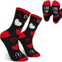 Nucinzua Valentines Day Gifts For Him Her, Mens Valentines Socks for Men, Boys Valentines Day Socks, Red Valentines Day Gifts for Kids, Men Women Valentines Gifts for Daughter, Son, Girlfriend, Mom, Wife