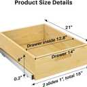 Pull Out Cabinet Organizer, Soft Close Slide Out Solid Wooden Drawers(15"W X 21"D x 6.2''H), Heavy Duty Full-extension Roll Out Shelves for Kitchen Cabinets, Pantry & Closet Organizers and Storage