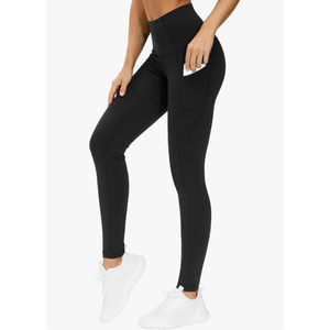 THE GYM PEOPLE Thick High Waist Yoga Pants with Pockets, Tummy Control Workout Running Yoga Leggings for Women S