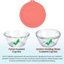 4 PCS Silicone Replacement Lids for Pyrex and Anchor Hocking Glass Custard Cups 6oz, Prepware Dessert Cup Cover, Silicone Lids for Food Storage, Dishwasher Safe (Containers NOT Included)