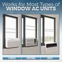Aluminum Sliding Window Kit for Horizontal Sliding Windows, For Saddle, U-type, and Conventional Air Conditioners (AC Not Included)