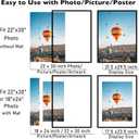 JCJMY 22x30 Picture Frame with 18x24 Mat, Display Photo 18x24 with Mat or 22 x 30 Without Mat, Wall Hanging Large 22 by 30 Poster Frame with Plexiglass, Black