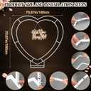 Novabright Proposal Decorations Kit with Large Metal Heart Arch Stand and Will You Marry Me LED Neon Light Sign Hanging Wall Decor for Proposal Engagement Wedding Decorations