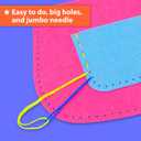 KRAFUN My First Sewing Bag Kit Arts & Crafts for Beginner Kids, 6 Easy DIY Sewing Handbag Pouch Sleeve Projects of Animal Theme, Instructions Learn to Sew & Felt Embroidery, Gift for Girls & Boys