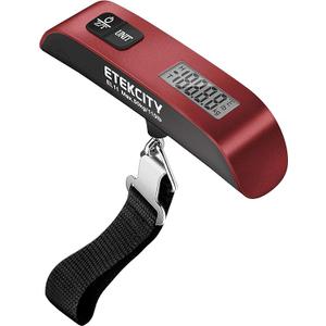 Etekcity Luggage Scale for Travel Essentials, Digital Suitcase Weight Scale with Hook, Travel Accessories for Portable Hanging Baggage, 110 Pounds