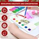 2 x Harloon 100 Watercolor Coloring Bookmarks Set 50 Sheets Blank Watercolor Painting Bookmarks 50 Colorful Tassels 5 Brushes Painting with Water Book Marks with Holes for Art Coloring Craft Exchange Gift