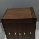 CHOSIN Black Walnut Wooden Jewelry Box for Women with Mirror, 5 Drawers and 2 Side Doors for Watches, Necklaces, Rings, Earrings Storage Valentine's Day Gift