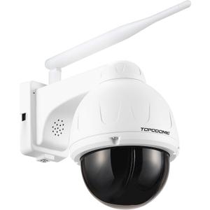 940nm RTSP PTZ Camera Outdoor WiFi for Home Security Human Tracking, Surveillance Cameras Motion Detection, 50FT Hidden Night Vision, 32G SD Card Wide Angle Siren 2-Way Audio Waterproof (White)
