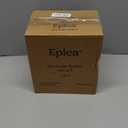 Epica Clear Glass Bottles with Lids, 18oz Resuable Glass Water Bottles for Juicing with Stainless Steel Cap to store Milk, Smoothie, etc., 100% Leak Proof, Durable and Dishwasher Safe (Set of 6)