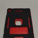 9.7" Case for iPad 6th/ 5th Generation 2018/ 2017, for iPad Air 2 / Air 1st / Pro 9.7, Heavy Duty Shockproof Protective 9.7 Inch Cover with Built-in Stand for i Pad 6 5 Gen (Black+Red)