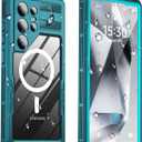 for Samsung Galaxy S24 Ultra Waterproof Case, [Fit for Magsafe] [IP68 Water Proof] [Built-in Screen Protector], Magnetic Heavy Duty Military Grade Rugged Phone Case for S 24 Ultra 6.8", Teal