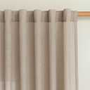 MYSKY HOME Taupe Curtains for Bedroom Living Room 84 Inch Length 2 Panels Set, Semi Sheer Soft Touch Light Filtering Drapes for Sliding Glass Door Farmhouse Boho Curtain, 50" Wide, Taupe, 2 PCs