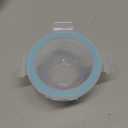 3 Peice Set Of Clear Glass Bowls With Blue Lids Clear Salad Bowls with BAP-Free Lids for Kitchen, Oven Microwave Dishwasher Safe