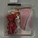 Cute Key Fob Cover with Rhinestone Bear Charm, TPU Smart Key Case for Women, Compatible with Jeep (5-Button)