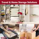 Vacuum Seal Bags for Clothing Travel & Home Storage, travel vacuum bags with pump, Store Blankets, Comforters, Pillows, Seasonal Clothes Compactly,36 Pack With Electric Pump