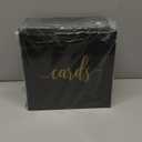 UNIQOOO Black Acrylic Wedding Card Box with Slot, Large 10x10x5.5 inch w/Gold Foil | Wedding Receptions Wishing Well Money Box, Birthdays, Memory Box, Suggestion Boxes, Acrylic Ballot Box