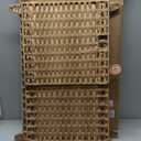 Honjourai Wicker Storage Basket with Lid,Rattan Shelf Basket with Removable Liner Bag,200L Storage Bin,Storage Trunk with Heightened Feet,Storage Container for Wardrobe,Home Organizer