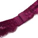 JOJOANS Halter Lace Bralette Unpadded Wireless Sheer Bra Bustier Full Coverage Lingerie (M)