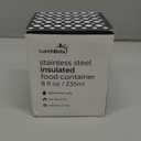 LunchBots Thermal 8 oz Triple Insulated Thermo - Hot 6 Hours or Cold 12 Hours - Leak Proof Thermo Soup Jar - All Stainless Interior - Navy Lid