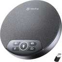 N newline Conference Speaker and Microphone, 4 AI Mics 360Â° Voice Pickup, Plug & Play, Bluetooth Speakerphone w/dongle, Wireless Daisy Chaining, Noise Reduction, for Meeting, Home Office, NewPie 91