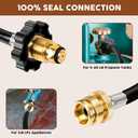 10 ft. Propane Hose Adapter, Propane Hose with P.O.L Fitting, Regulator for RV, Gill, Gas Stove, Gas Generator, Gas Hose for Heater, for MH9B, Portable, Buddy, and MH18B Big Buddy, and more.