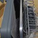 Urackify Expandable Dish Rack for Kitchen Counter, 16.14"-23.62" Large Stainless Steel Dish Drying Rack with Adjustable Water Spout, Space Saving Dish Drainer with Auto Draining Cutlery Holder,Grey