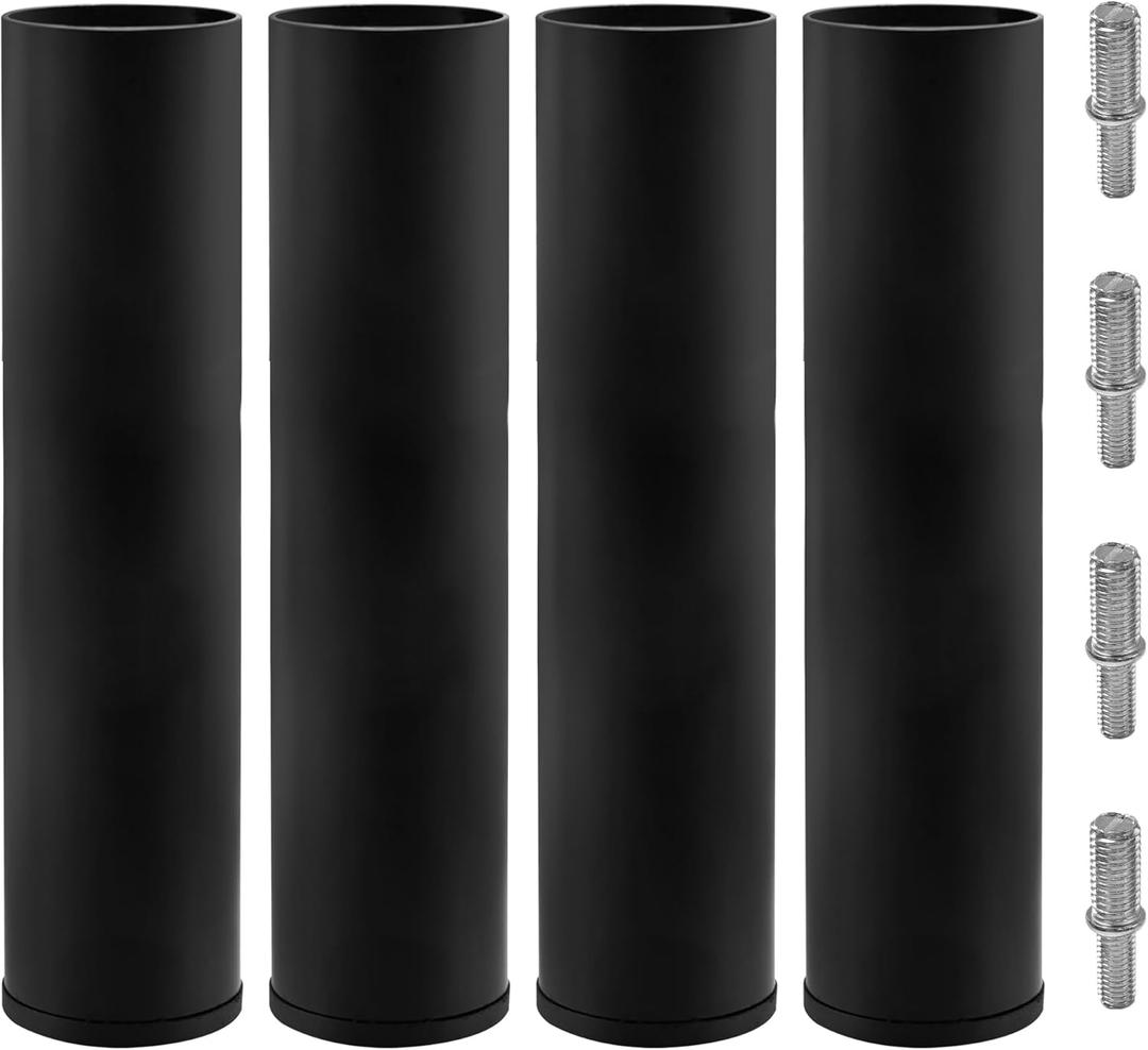 11 Inch Metal Bed Legs Replacement for Adjustable Bed Base Frame, Heavy Duty Bed Support with 4 Kinds Thread Contained, Set of 4