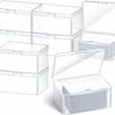 Vicenpal Playing Card Boxes Snaps Closed Clear Plastic Cases Poker Gaming Playing Cards Trading Card Storage Boxes Compatible with MTG TCG 100 Game Cases 4.3 x 2.95 x 2.2 Inches(8 Pcs)